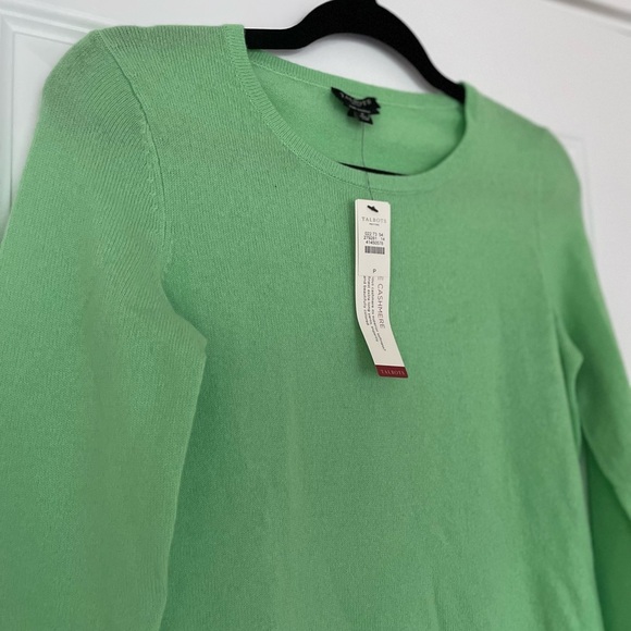 Talbots Cashmere Crewneck Sweater, light green, petite - Picture 7 of 7